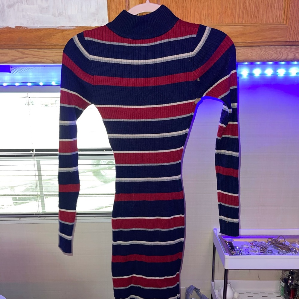 Striped sweater dress